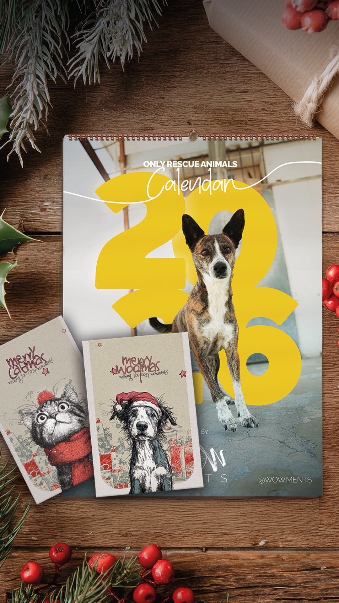 🎄 Christmas-Bundle – Kalender + 2 Weihnachtskarten 🐾✨