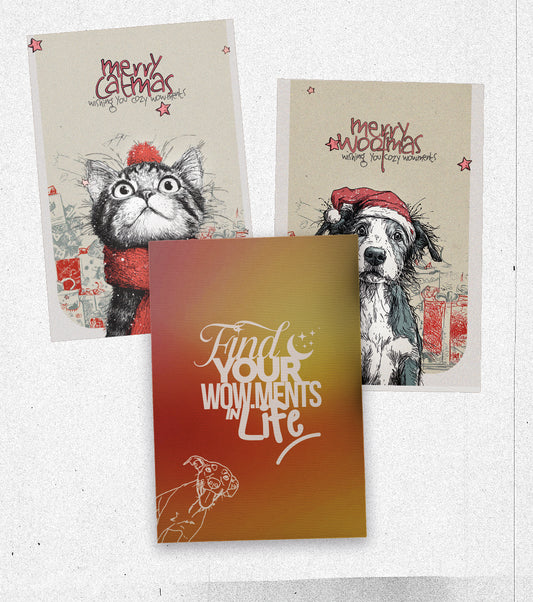 ✨'WOW.MENTS-BUNDLE' - 3 x Grusskarten für den guten Zweck 🐾✨