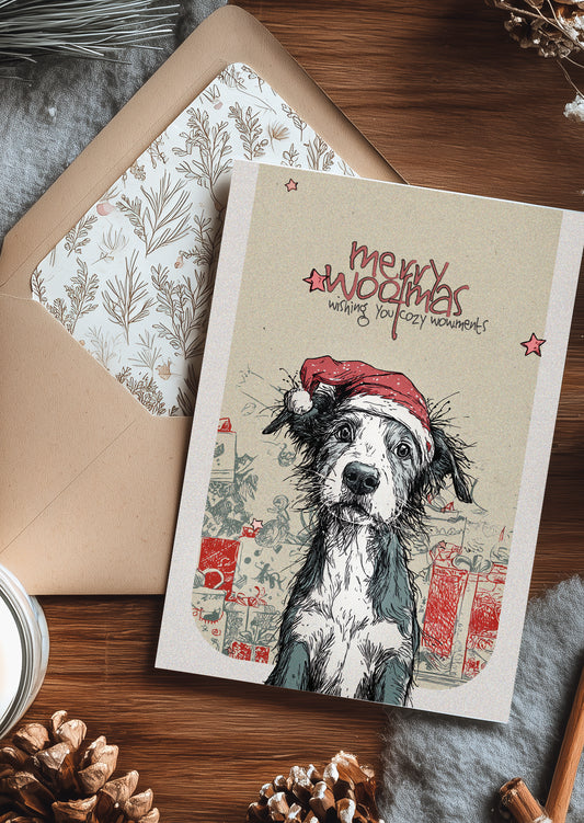 🎄 Merry Woofmas – WEIHNACHTSKARTE für Hundeliebhaber 🐾